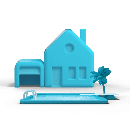 Representación 3D de una casa