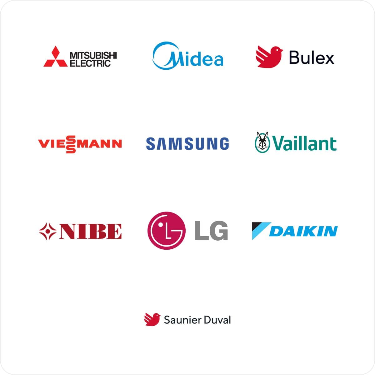 Partner brands of heatpumps and airconditioners